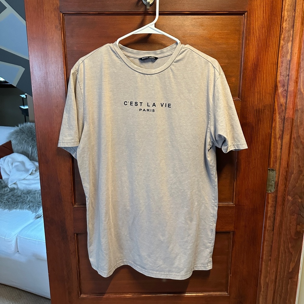 SHEIN Light Gray Casual Tee